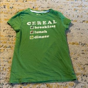 Funny Cereal Tee Shirt for Girls